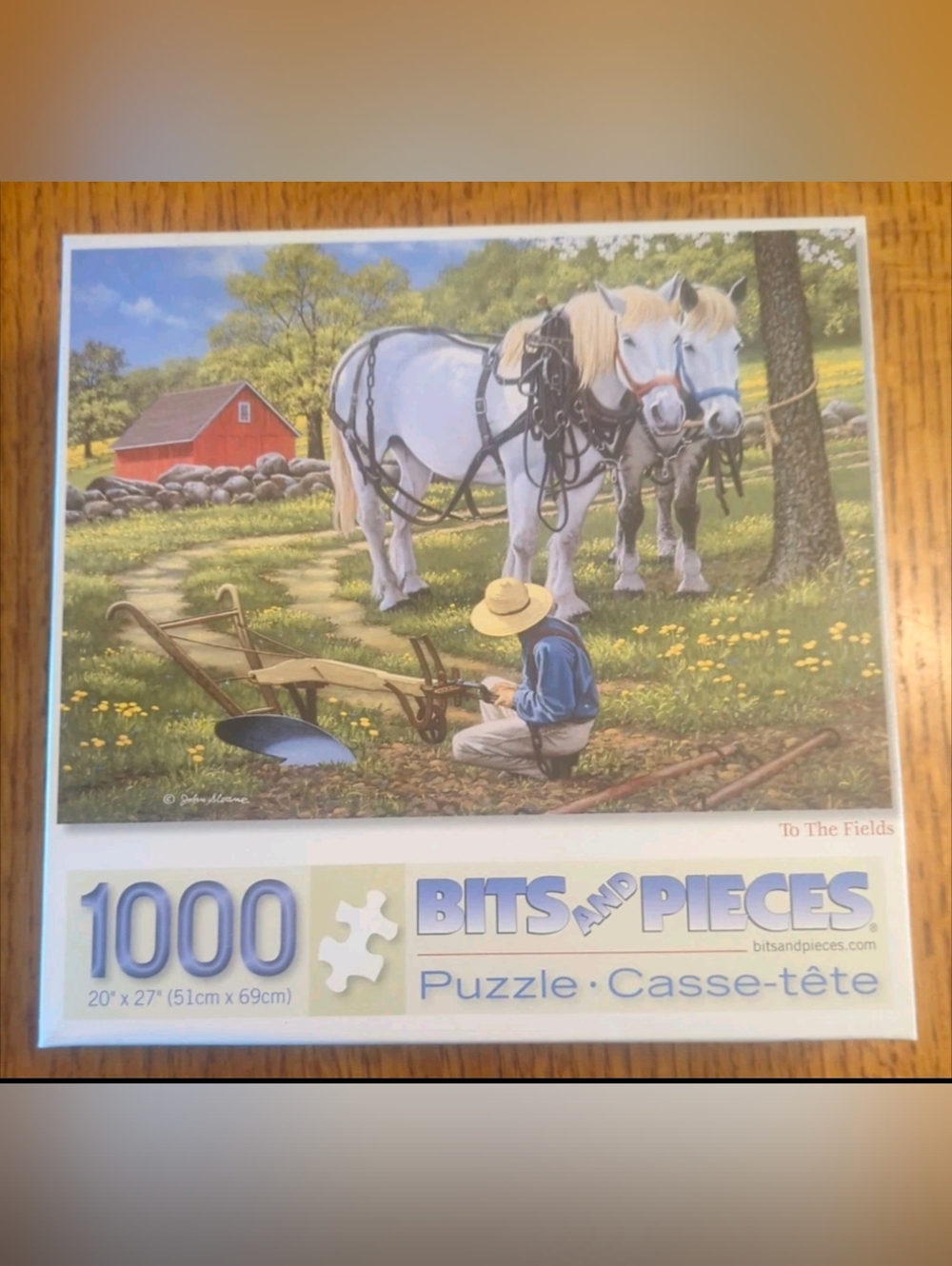 Bits and Pieces Puzzle- To The Fields - Open Box, Sealed Bag of 1000 Pieces